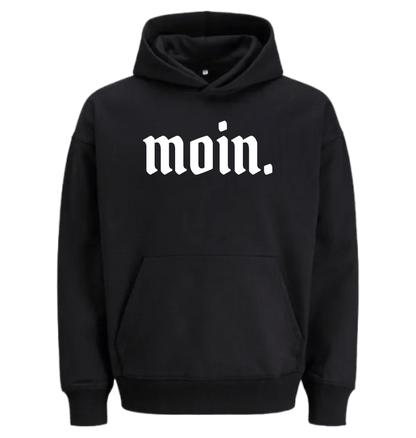 Black Printed Hoody Front