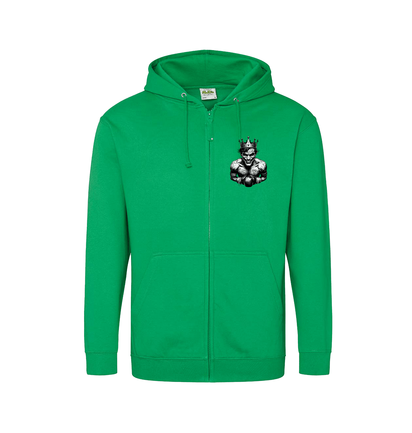 Kelly Green Zip hoody Front