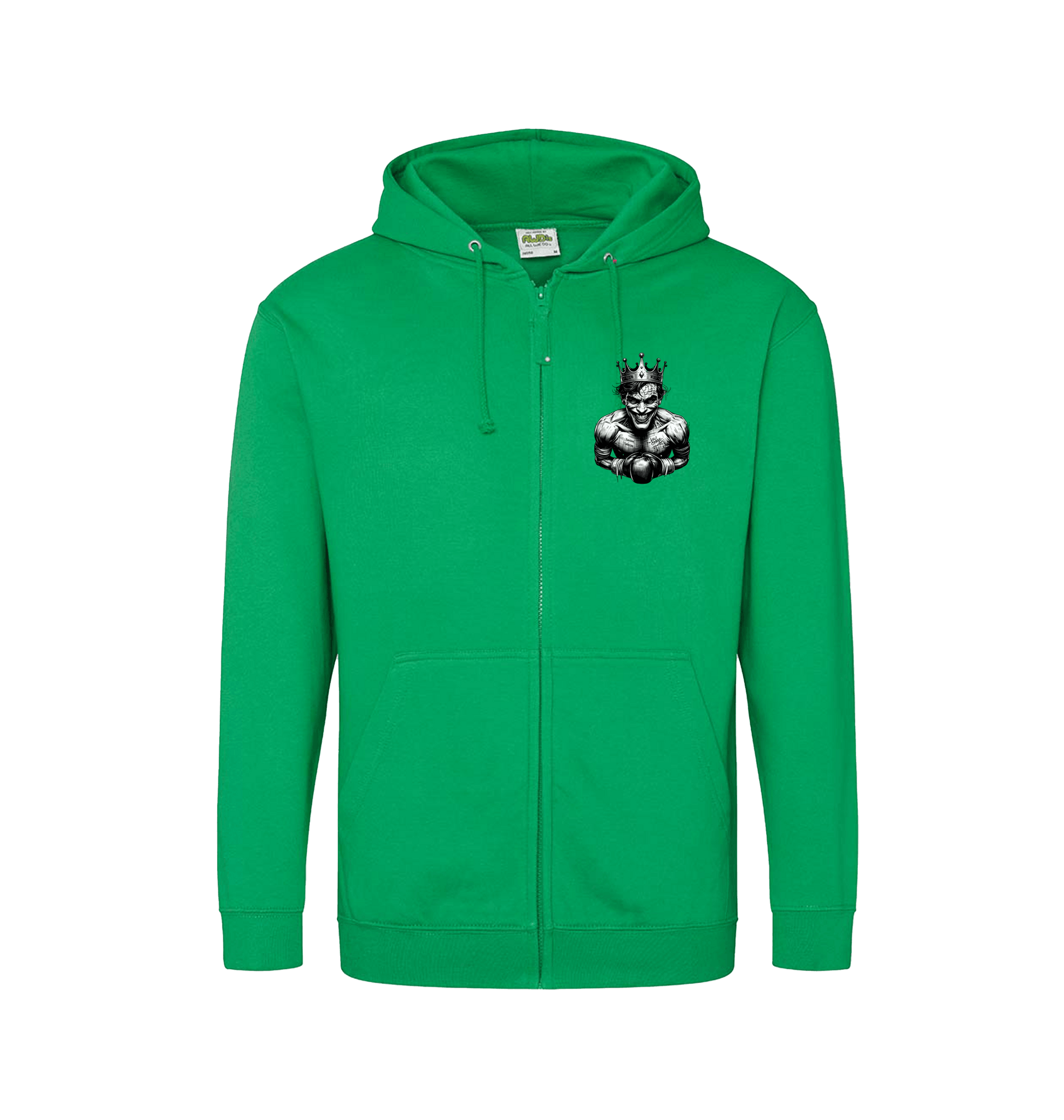 Kelly Green Zip hoody Front