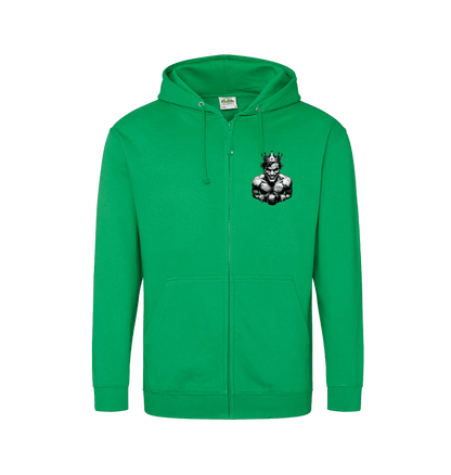 Kelly Green Zip hoody Front