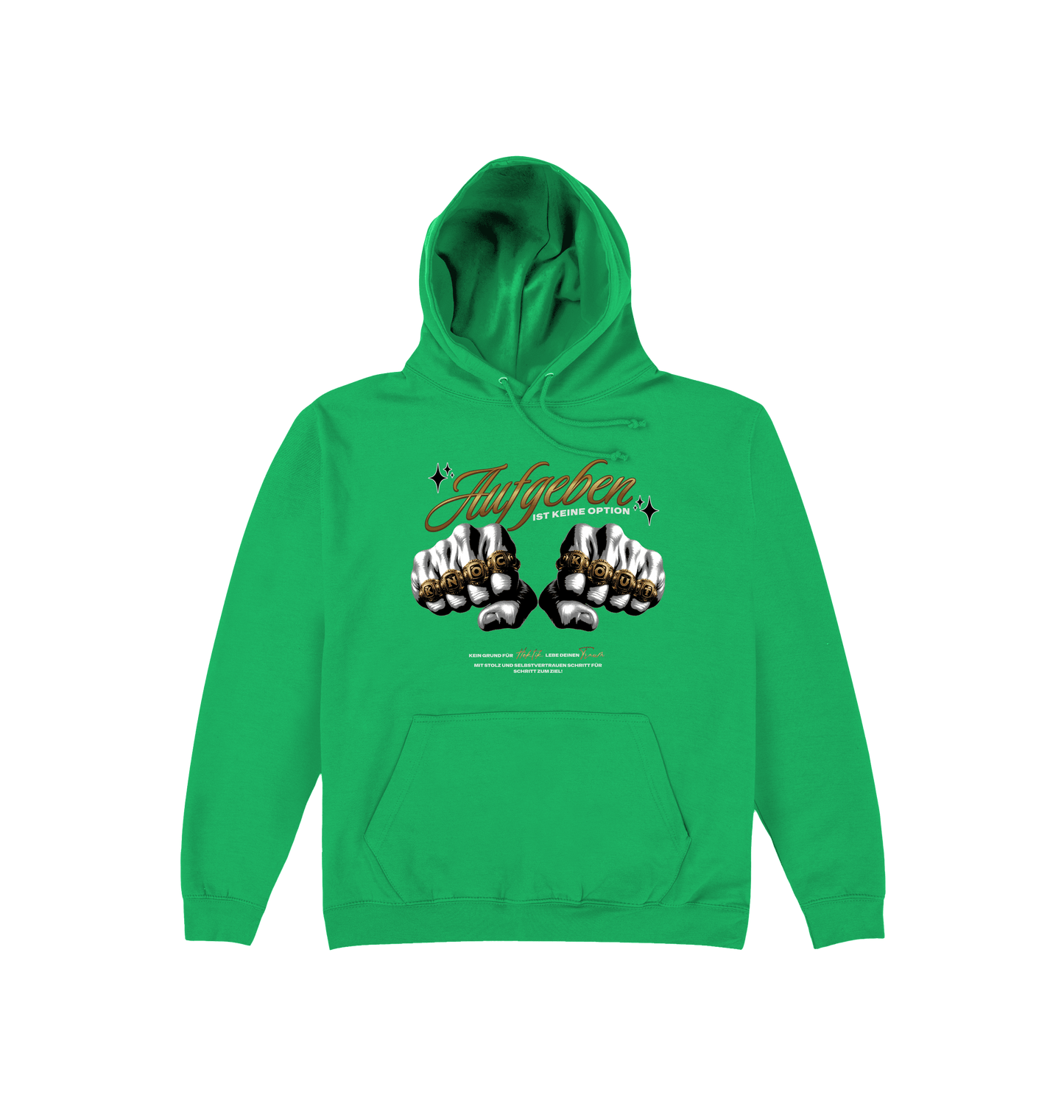 Kelly Green Printed Hoody Front