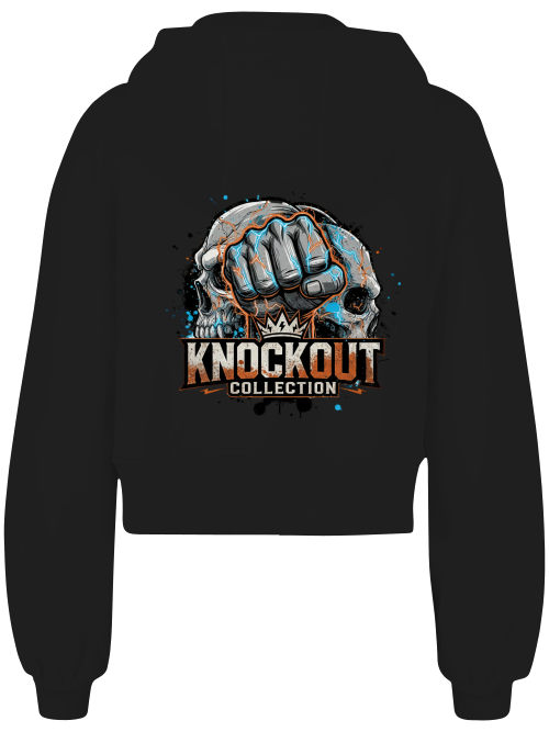 Ladies Short Oversized Zip Jacke Boxen | Skull