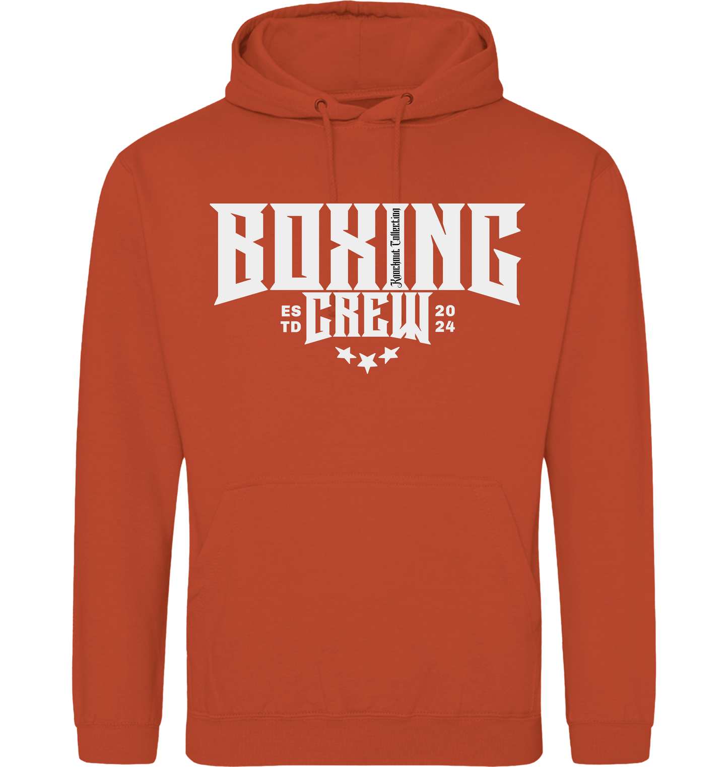Burnt Orange Printed Hoody Front