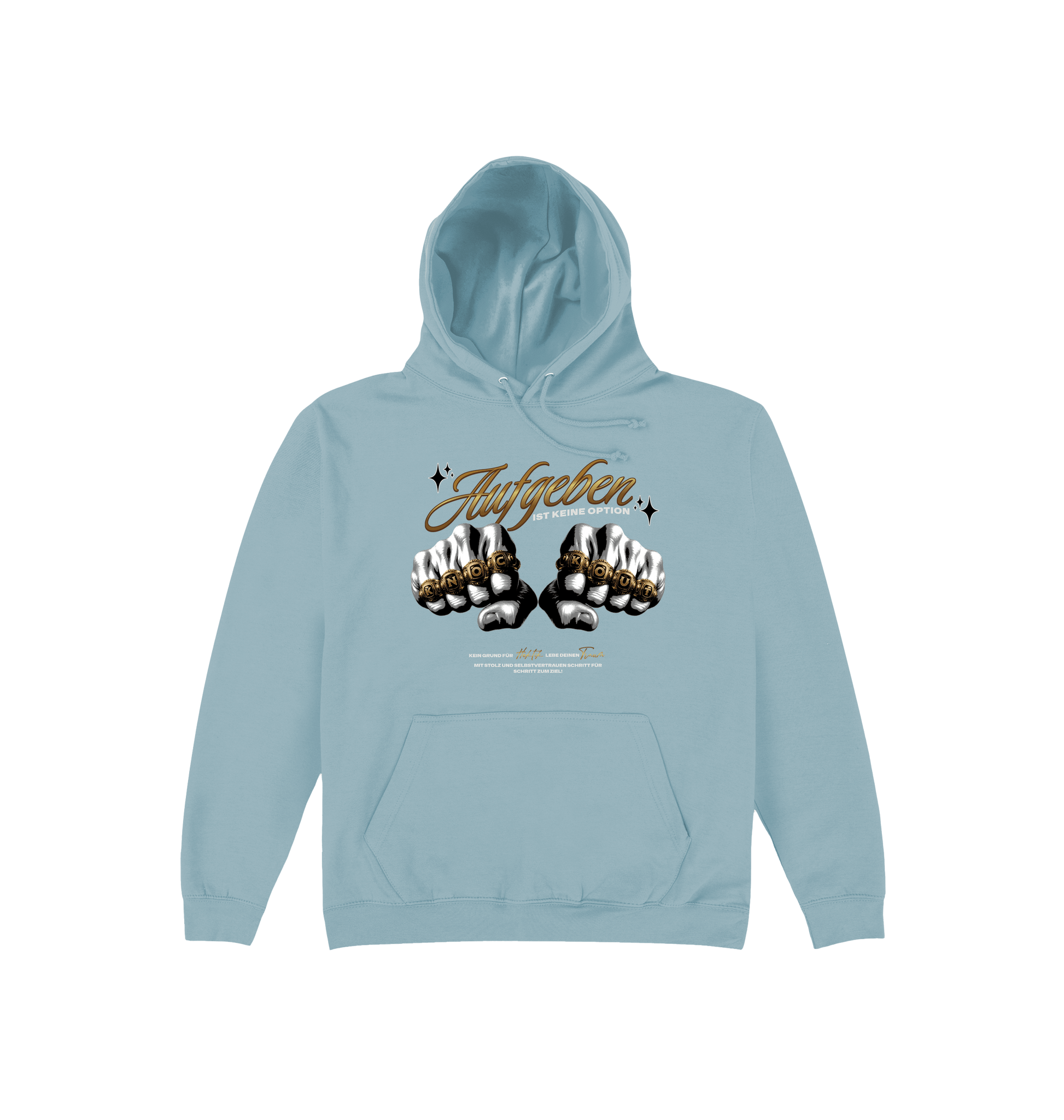 Sky Blue Printed Hoody Front