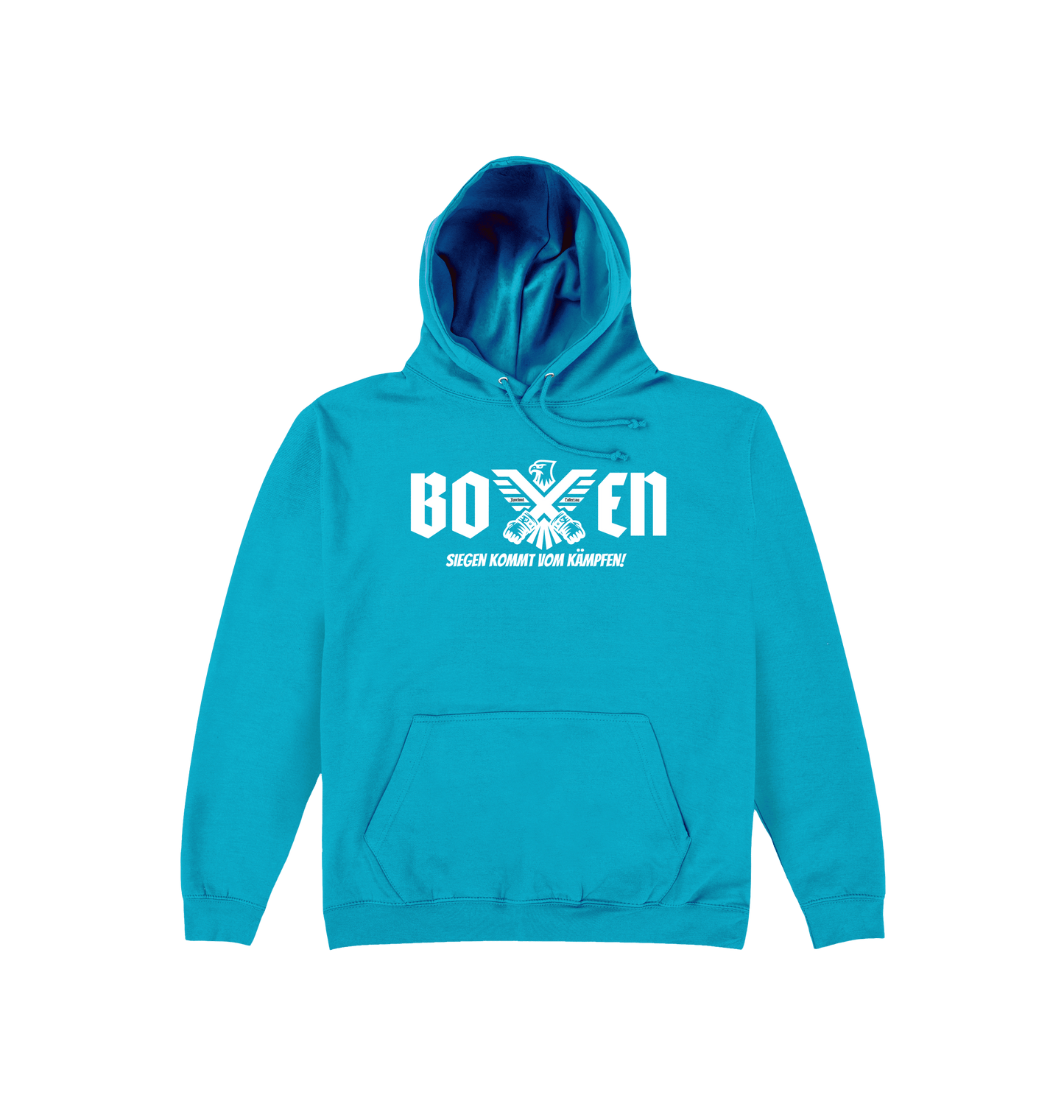 Turquoise Surf Printed Hoody Front