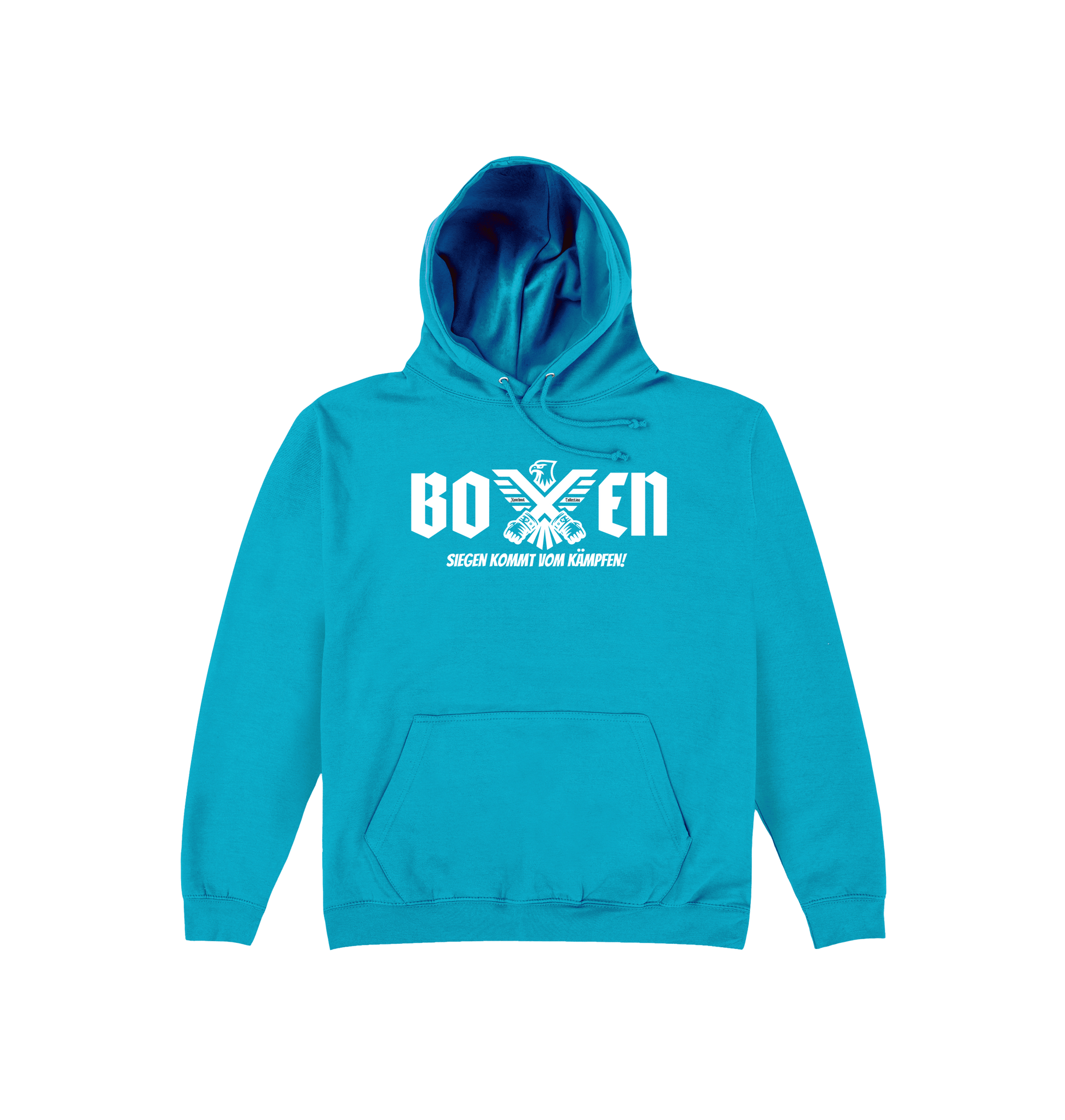 Turquoise Surf Printed Hoody Front