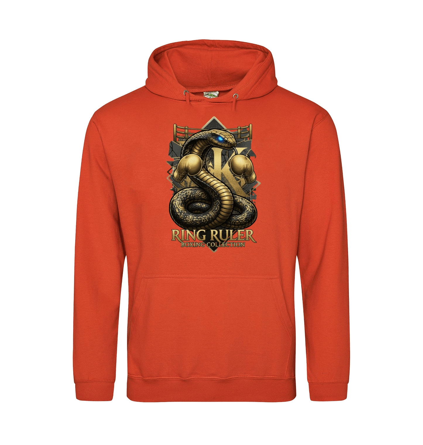 Burnt Orange Printed Hoody Front