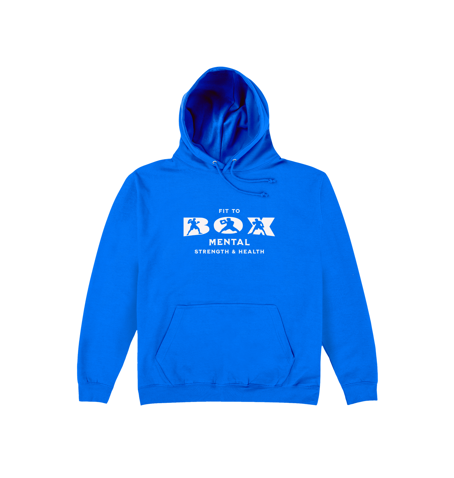 Royal Blue Printed Hoody Front