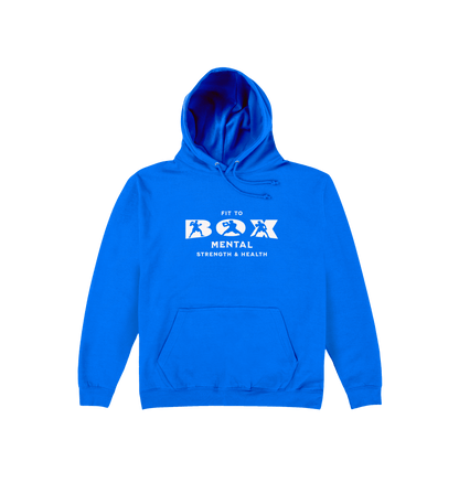 Royal Blue Printed Hoody Front