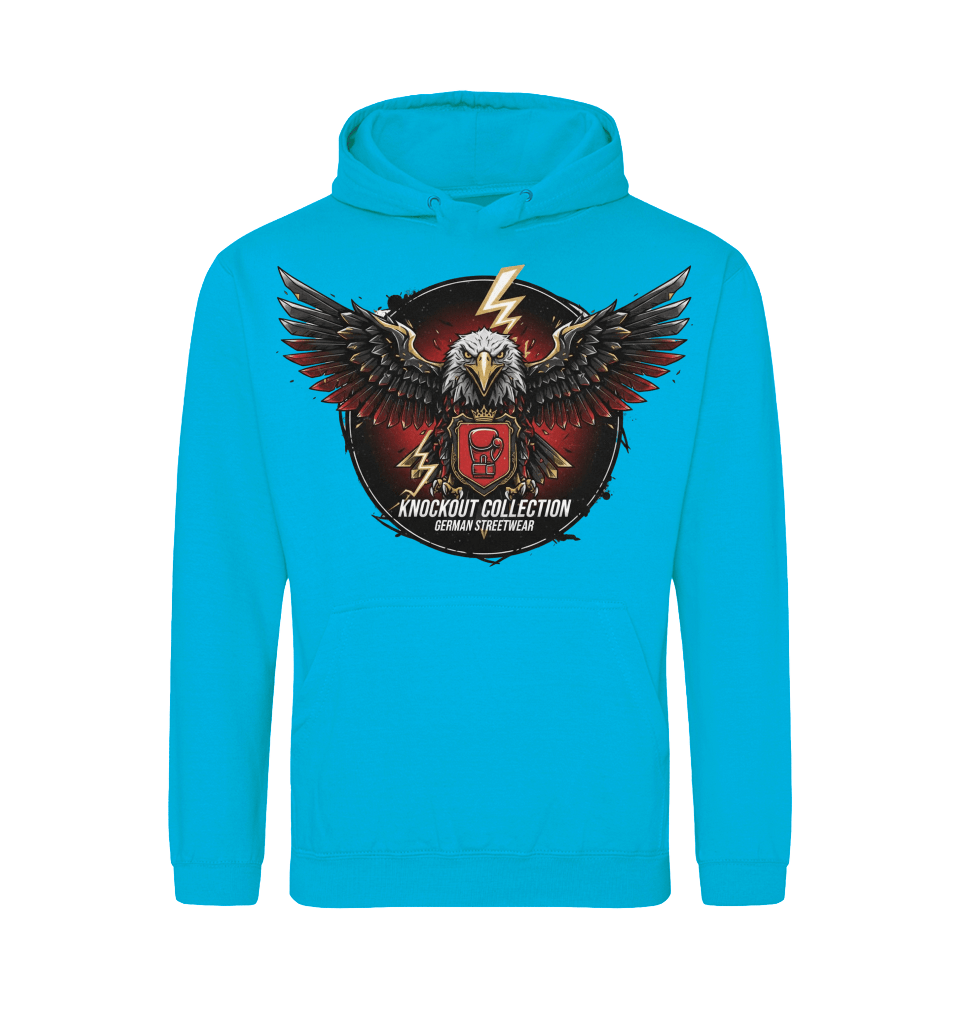 Hawaiian Blue Printed Hoody Front