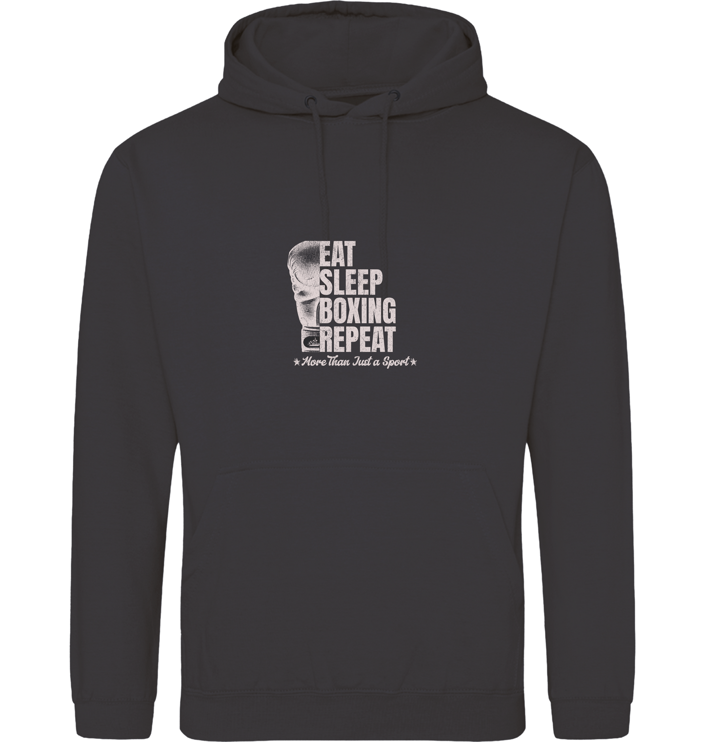 Storm Grey Printed Hoody Front