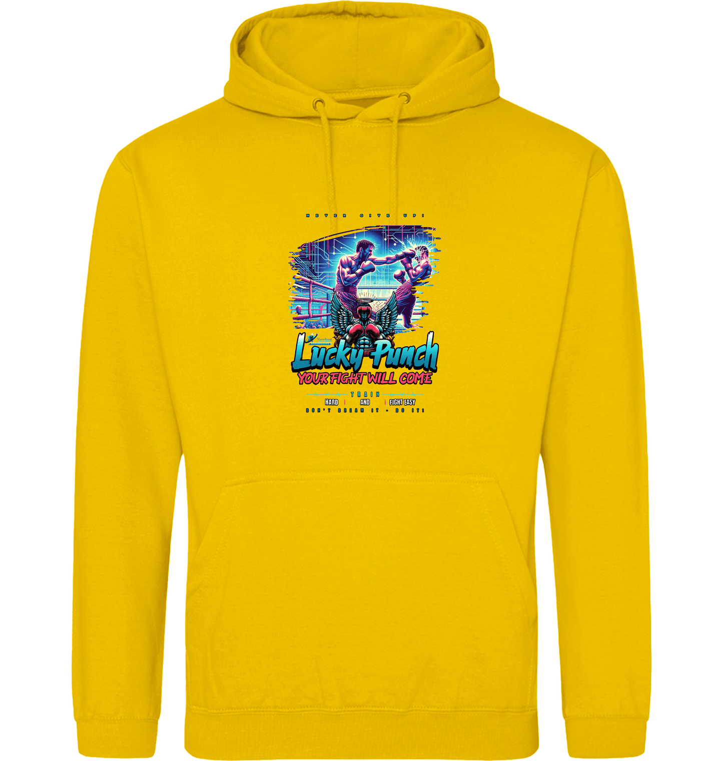 Gold Printed Hoody Front