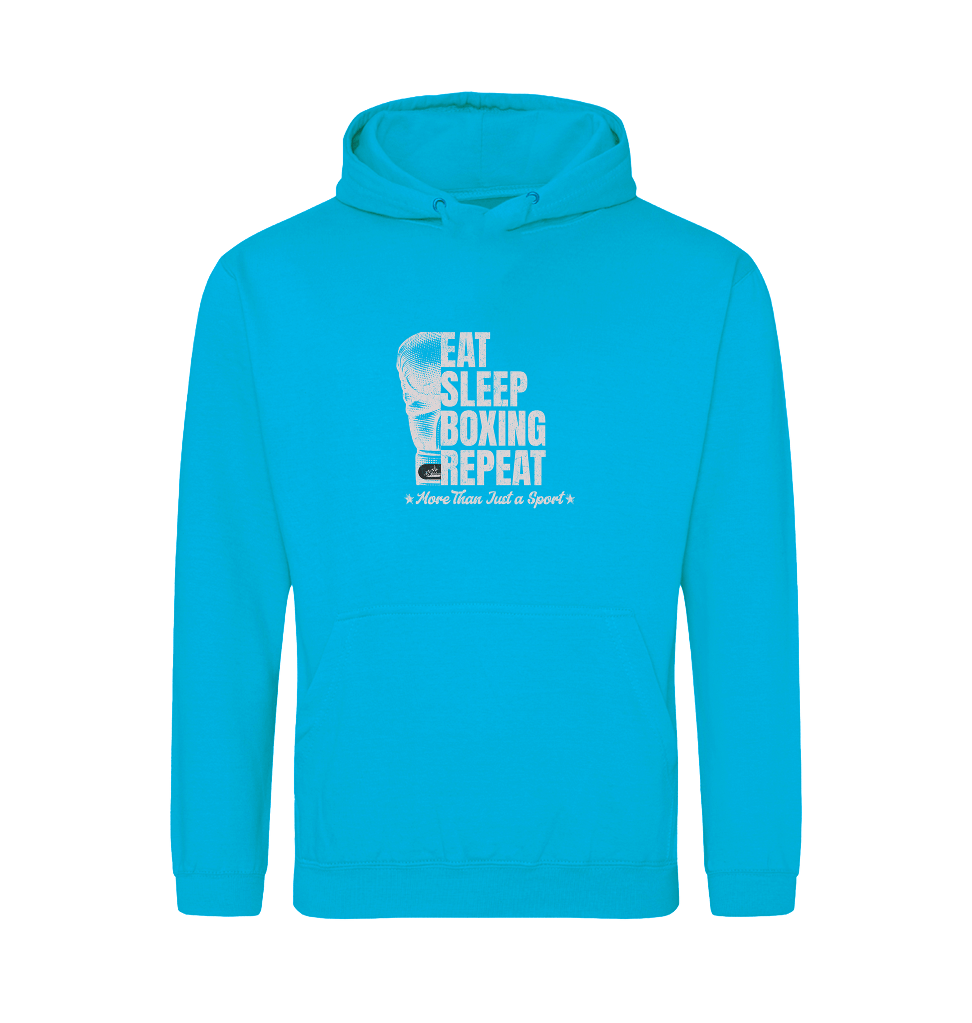 Hawaiian Blue Printed Hoody Front