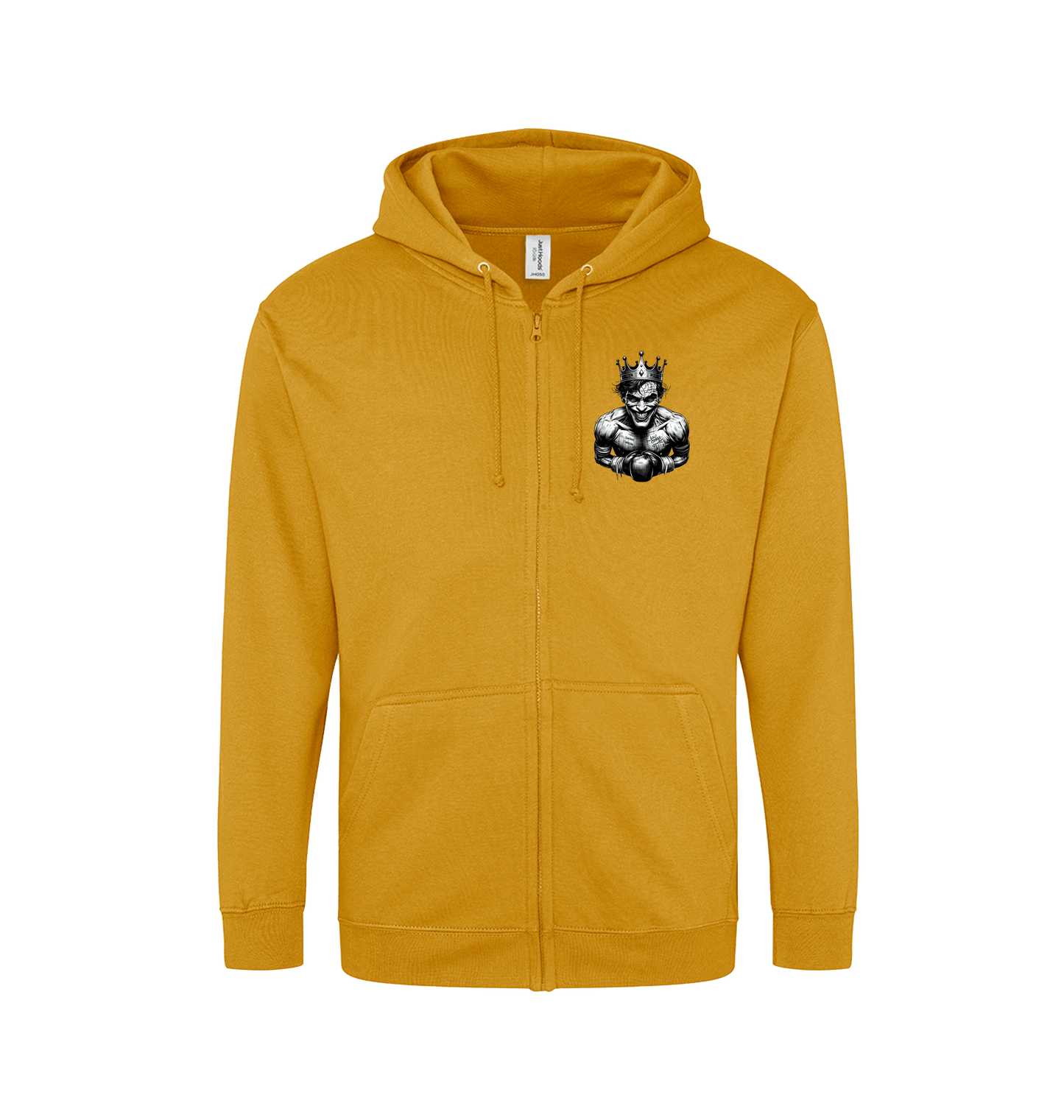 Mustard Zip hoody Front