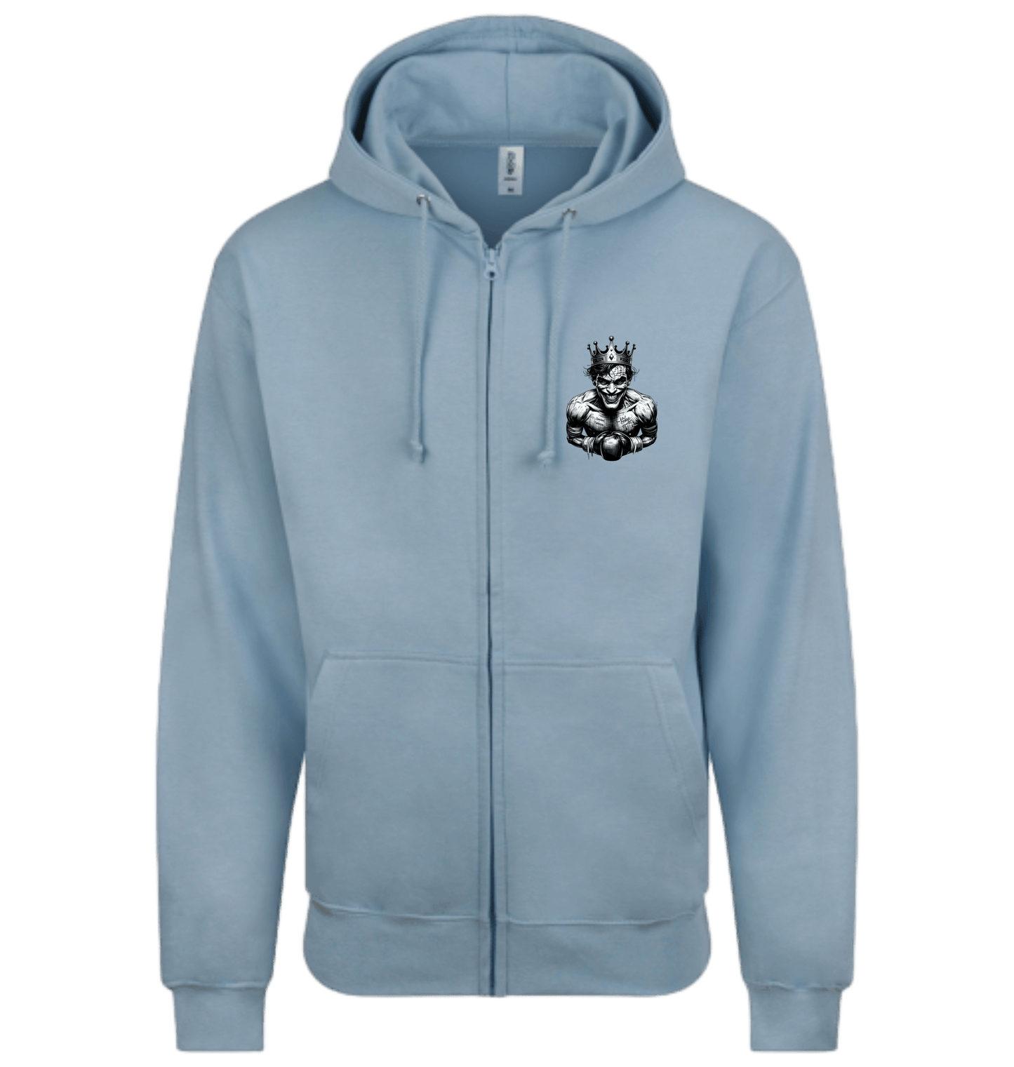 Sky Blue Zip hoody Front