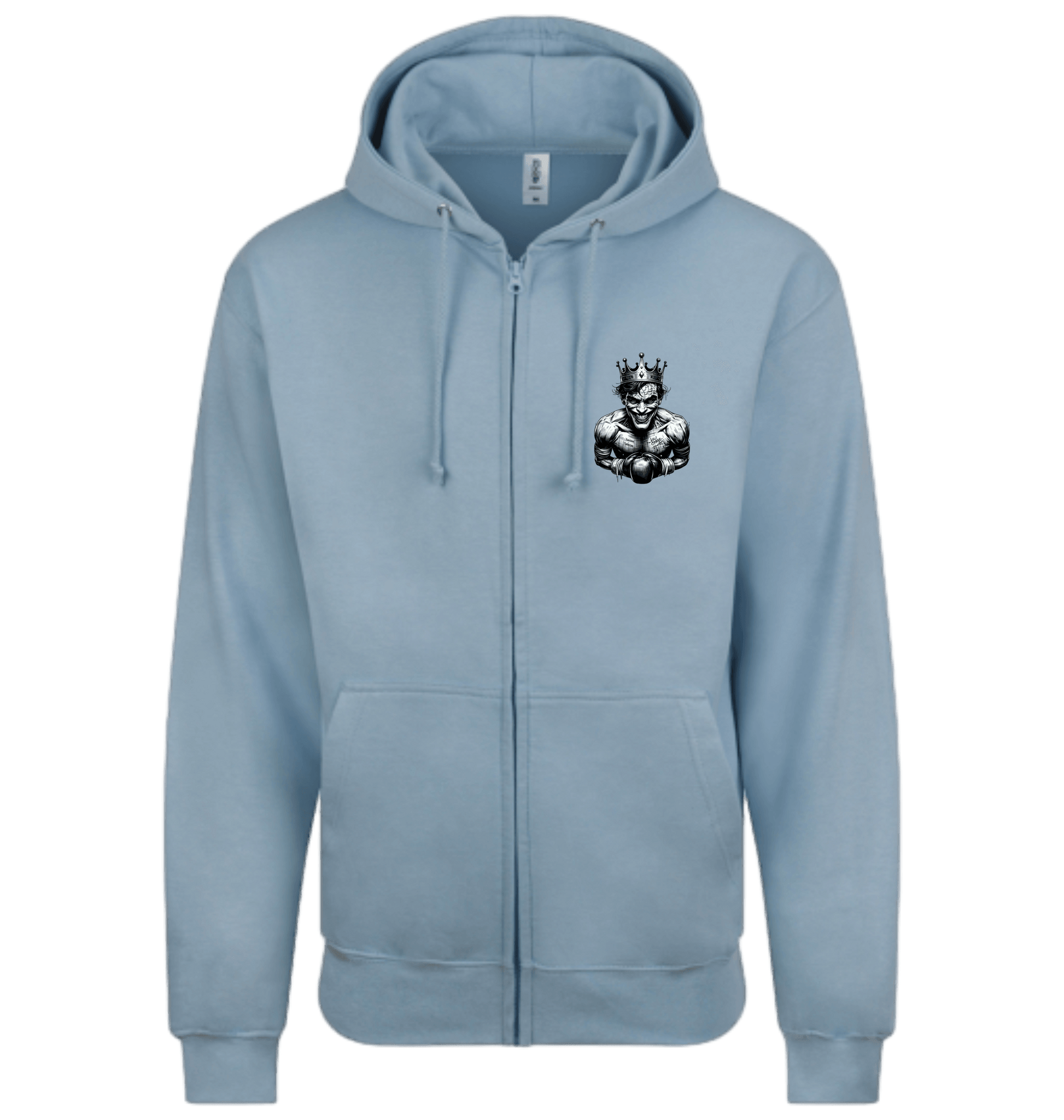 Sky Blue Zip hoody Front