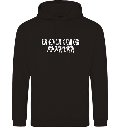 Deep Black Printed Hoody Front
