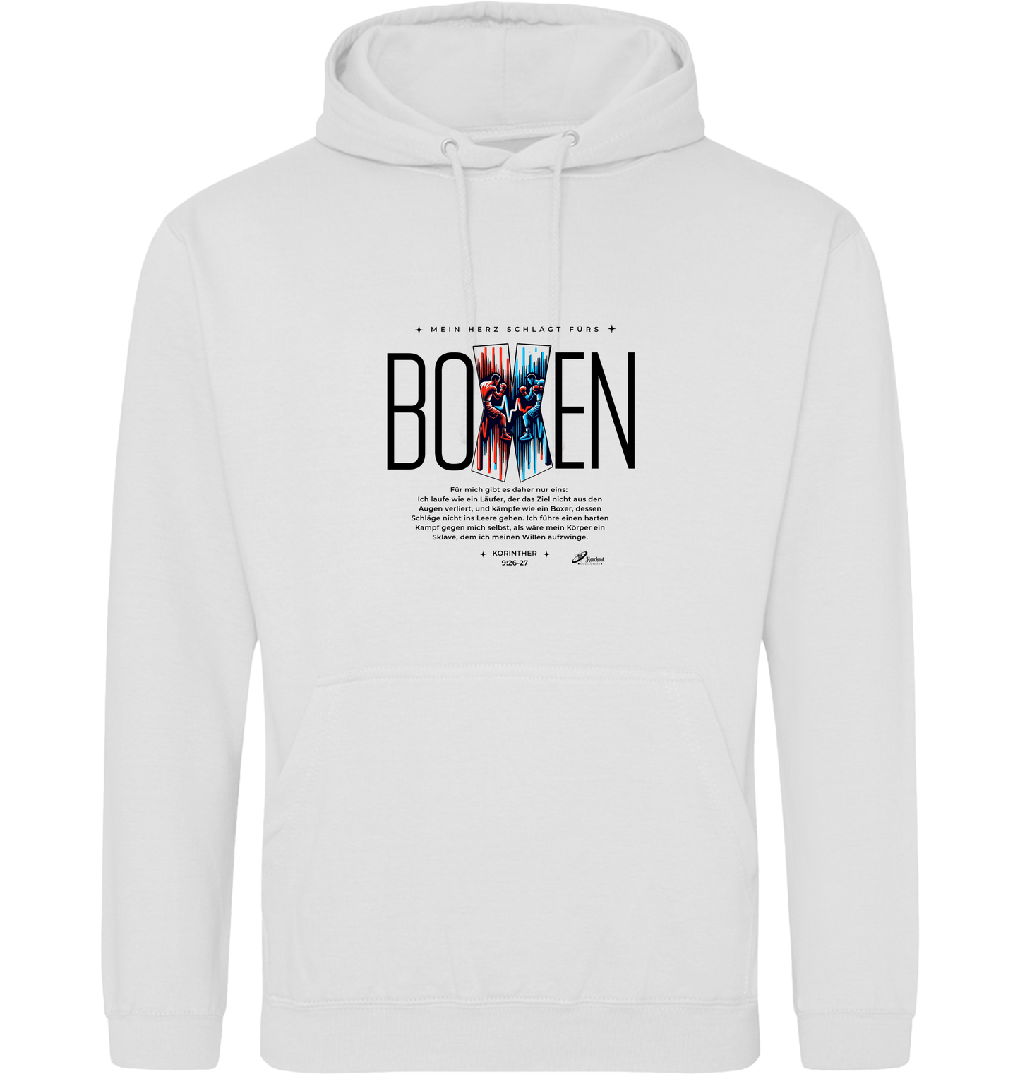 Arctic White Printed Hoody Front