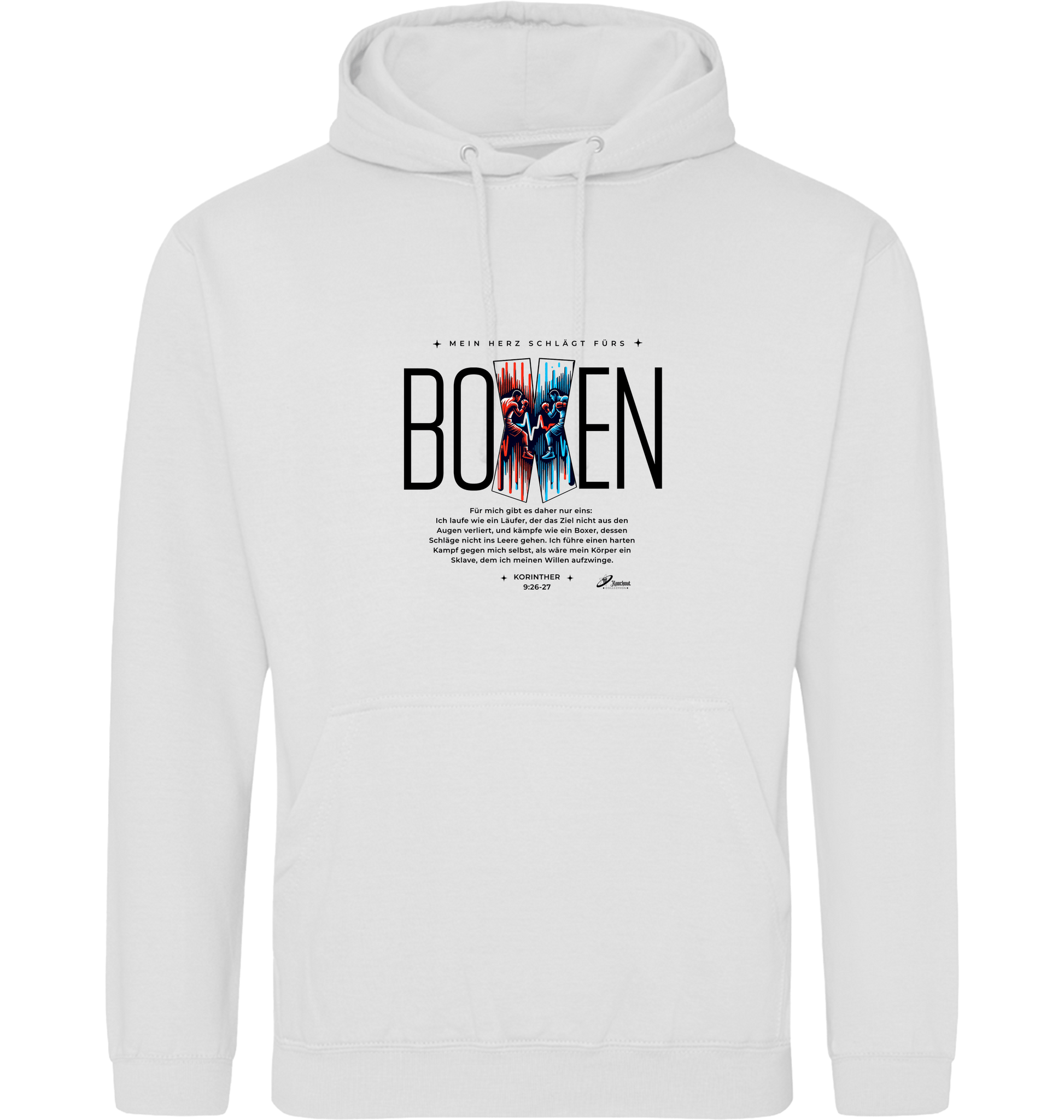 Arctic White Printed Hoody Front