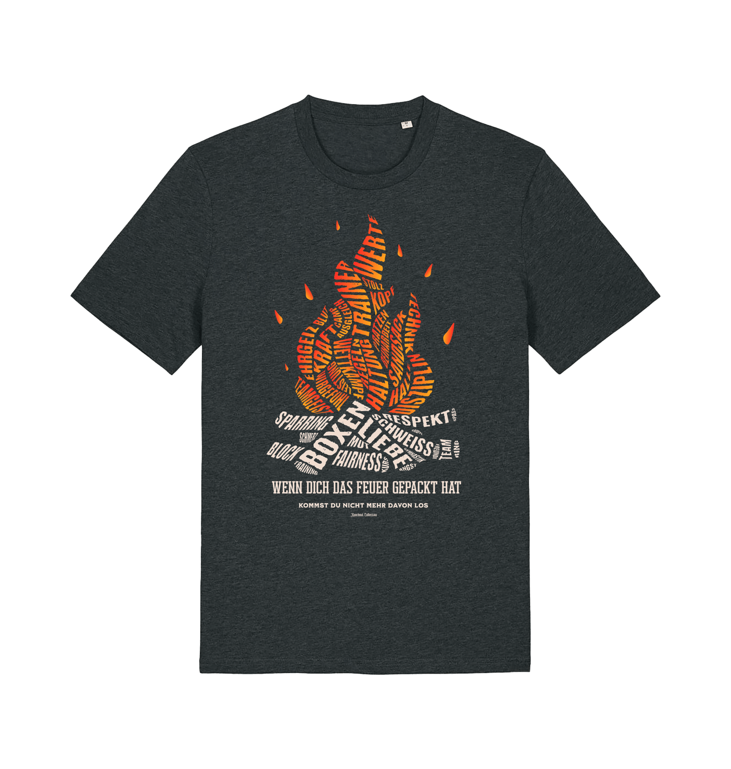 Dark Heather Grey Printed T-shirt Front