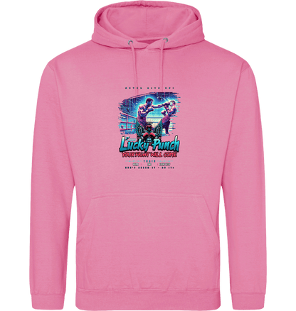 Bubblegum Pink Printed Hoody Front