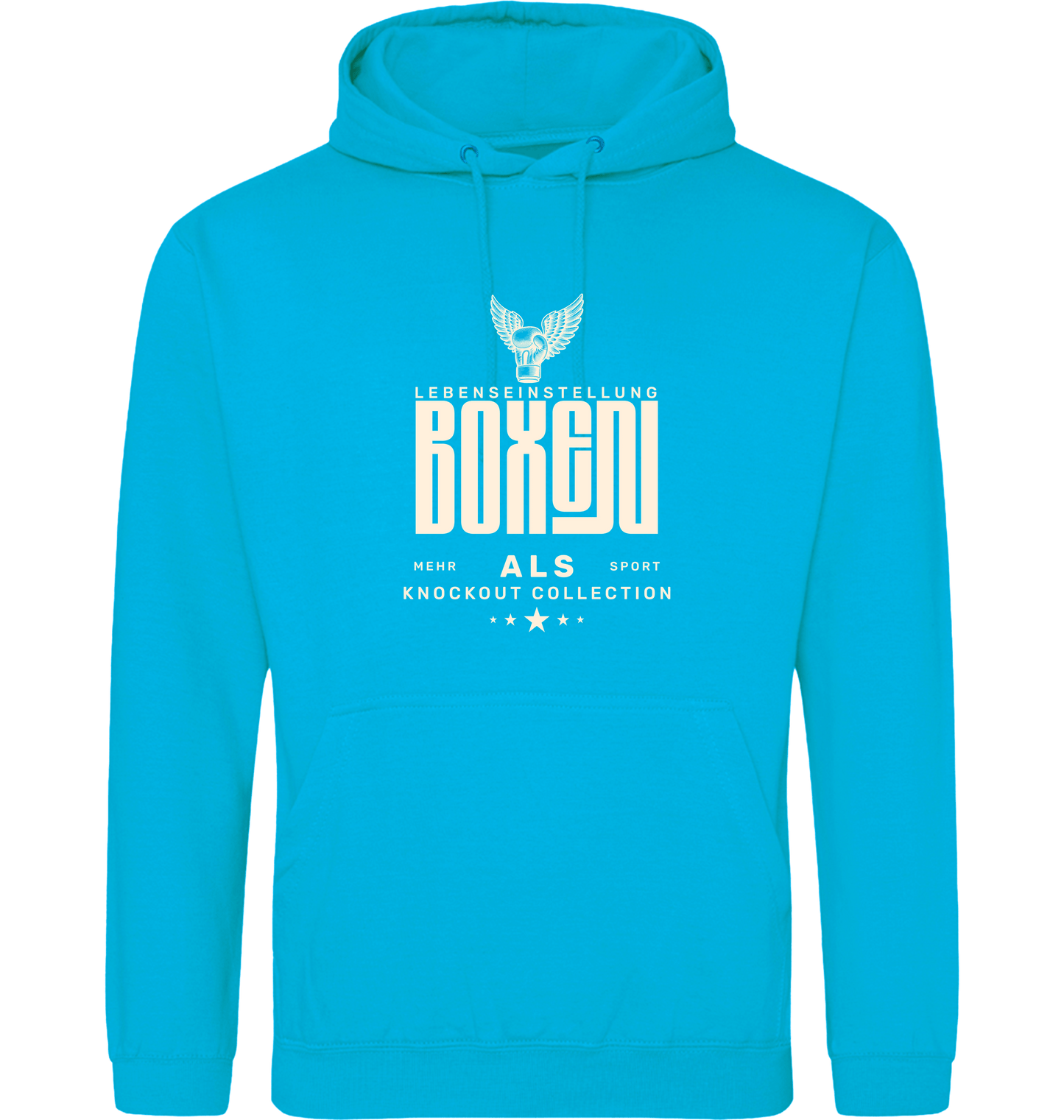 Hawaiian Blue Printed Hoody Front