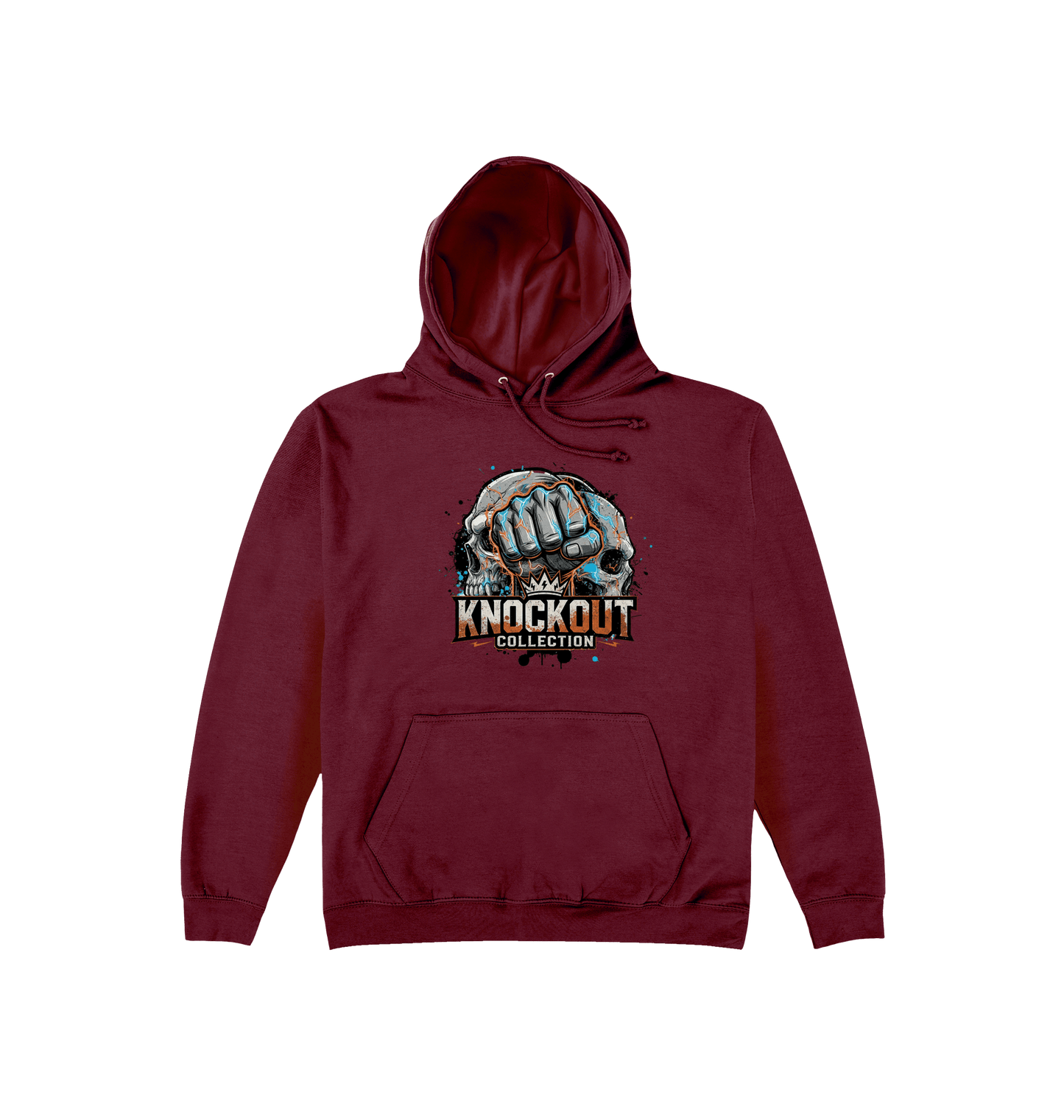 Burgundy Printed Hoody Front