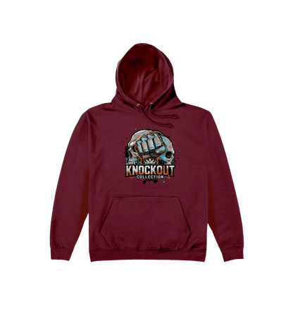 Burgundy Printed Hoody Front