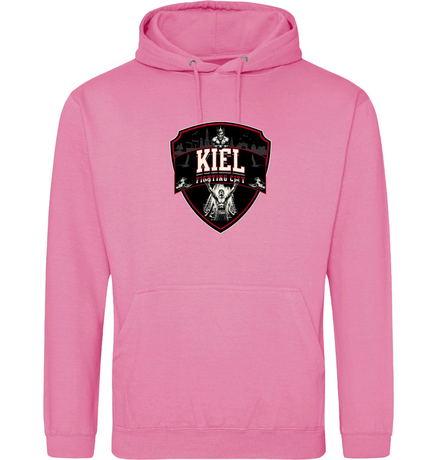 Bubblegum Pink Printed Hoody Front