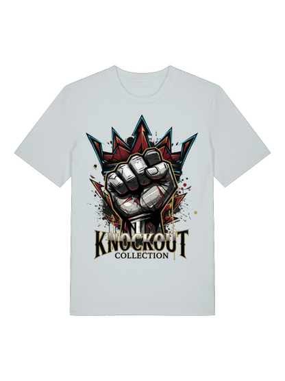T-Shirt Classic Boxen Knockout Fist Ice Blue Herren Vorderansicht Knockout Collection