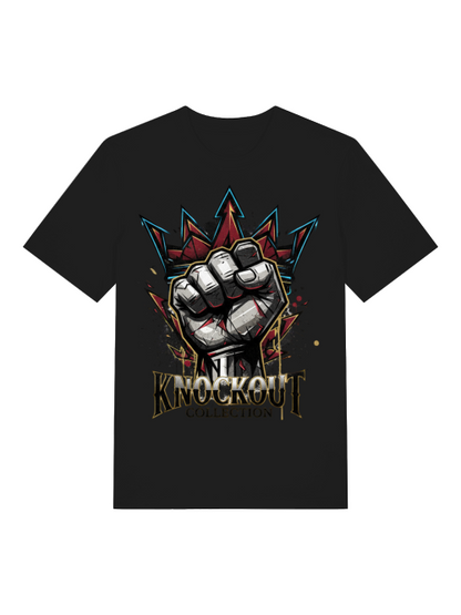 T-Shirt Classic Boxen Knockout Fist Black Herren Vorderansicht Knockout Collection