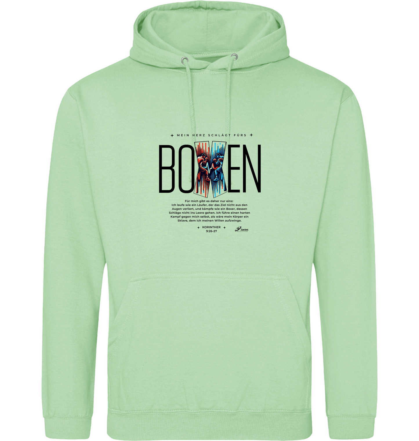 Apple Green Printed Hoody Front