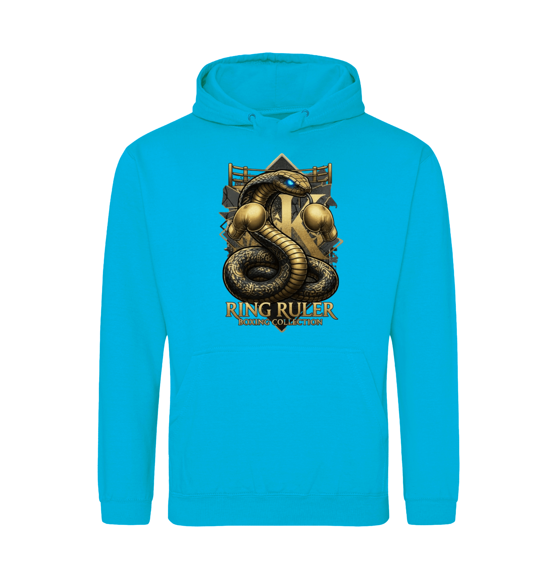 Hawaiian Blue Printed Hoody Front