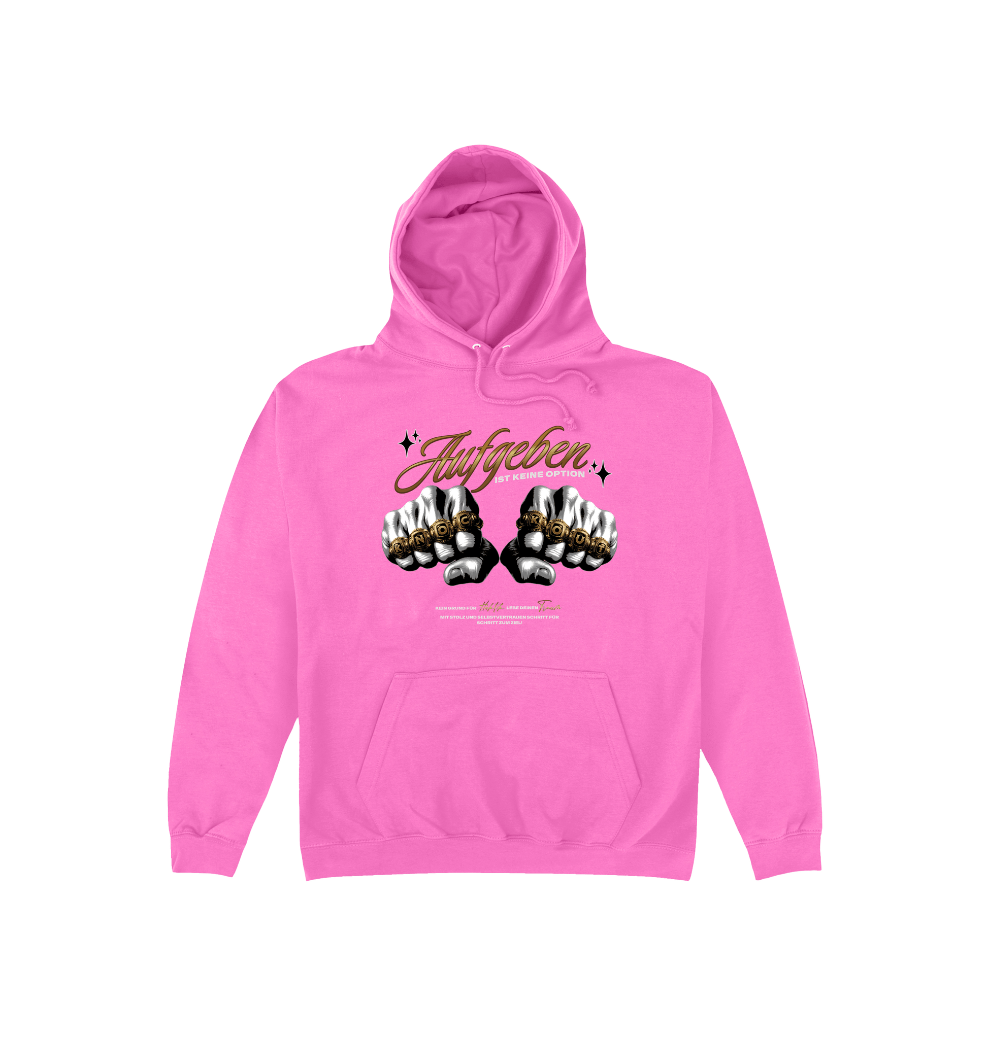 Candyfloss Pink Printed Hoody Front