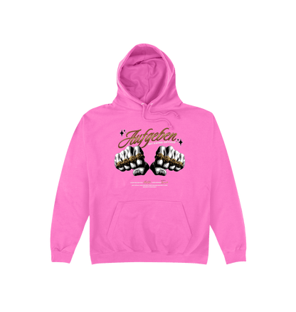 Candyfloss Pink Printed Hoody Front