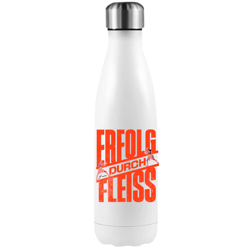 Trinkflasche aus Edelstahl mit Thermofunktion Boxen | Erfolg durch Fleiss