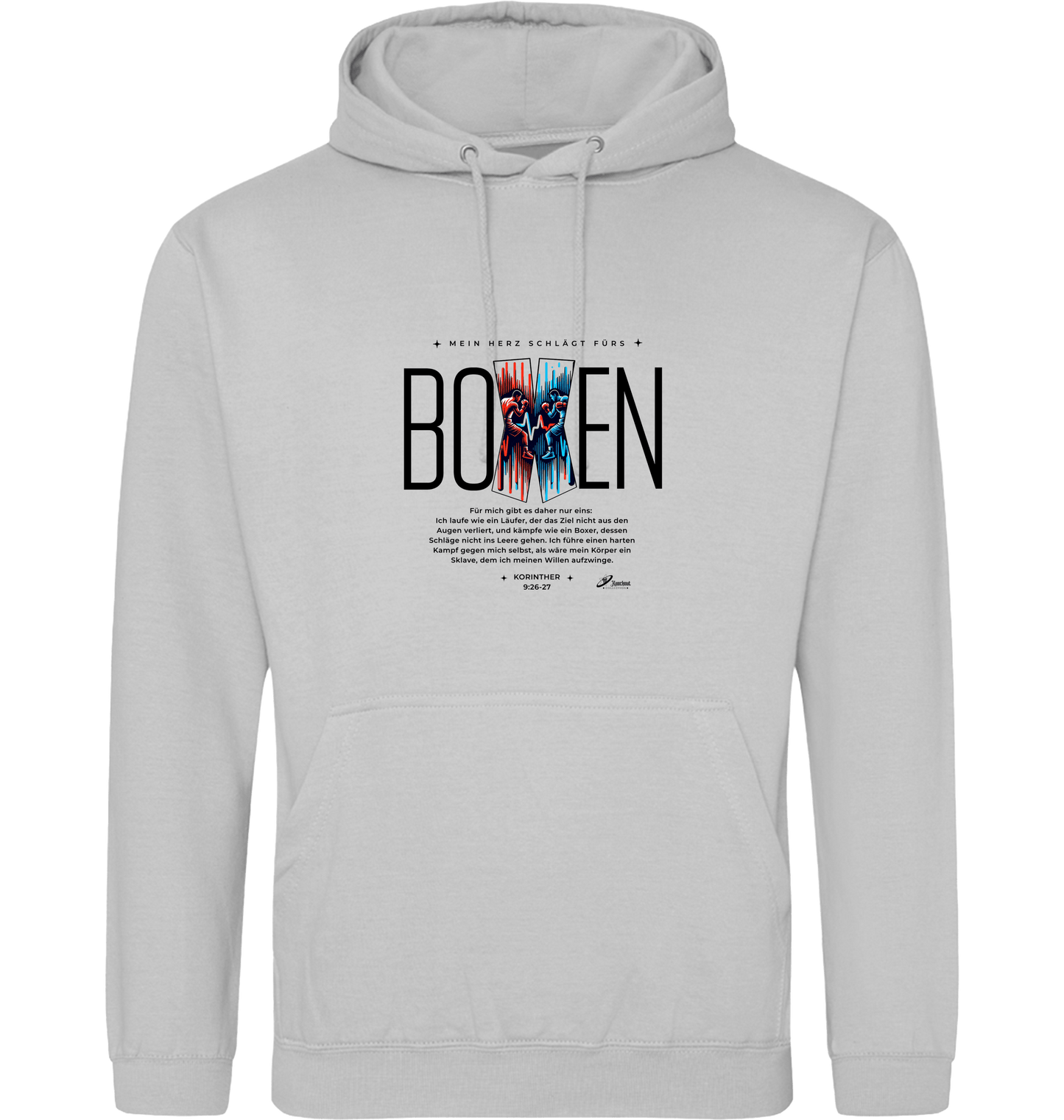 Moondust Grey Printed Hoody Front