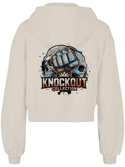 Ladies Short Oversized Zip Jacke Boxen | Skull