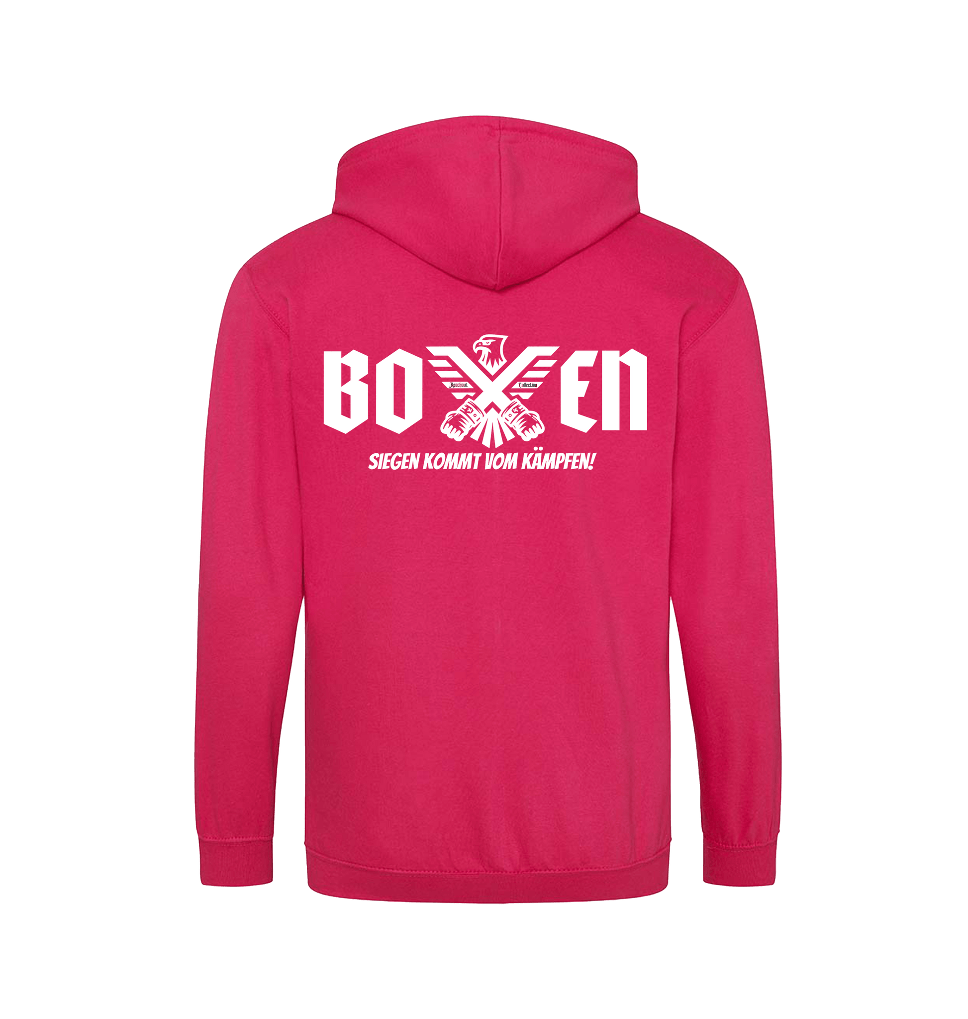 Hot Pink Zip hoody Back