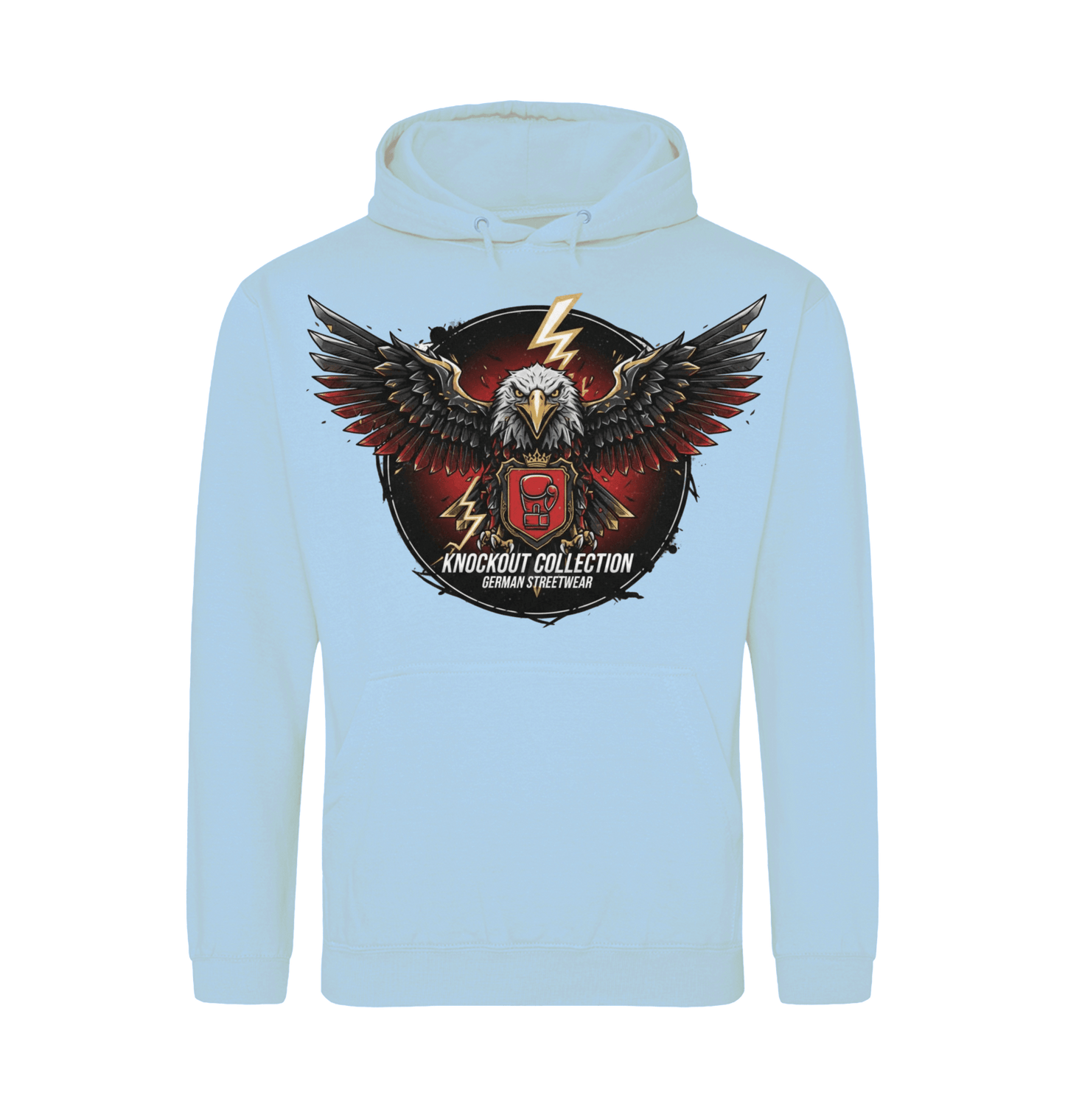Ice Blue Printed Hoody Front