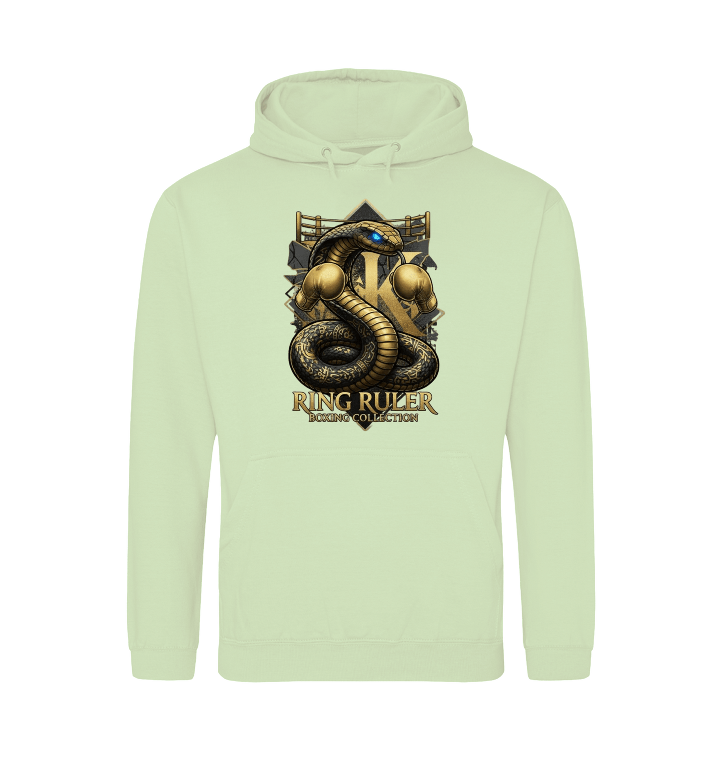 Pistachio Green Printed Hoody Front