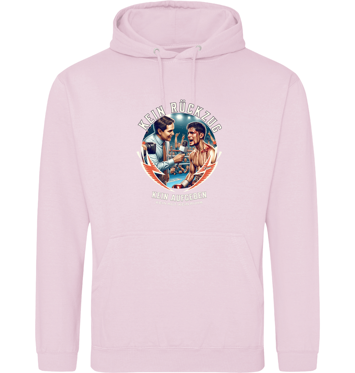 Baby Pink Printed Hoody Front
