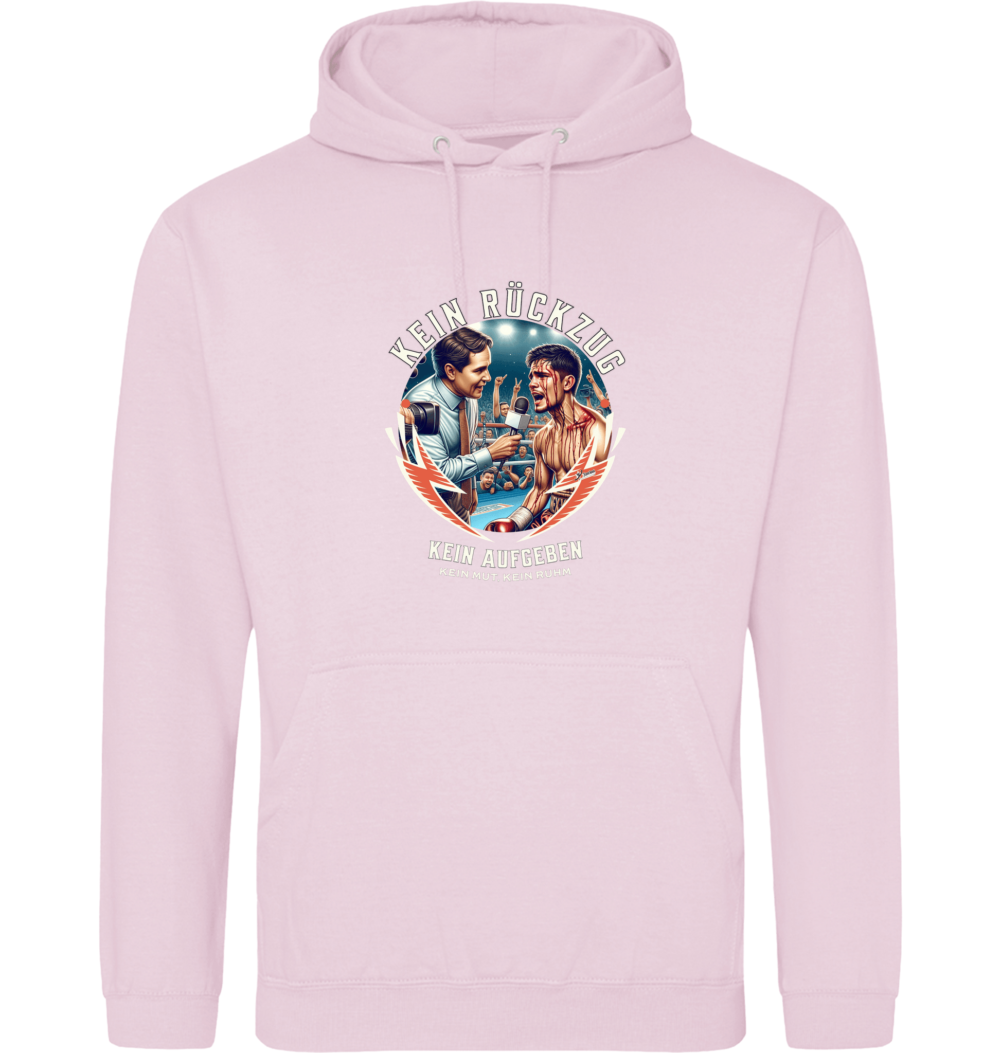 Baby Pink Printed Hoody Front
