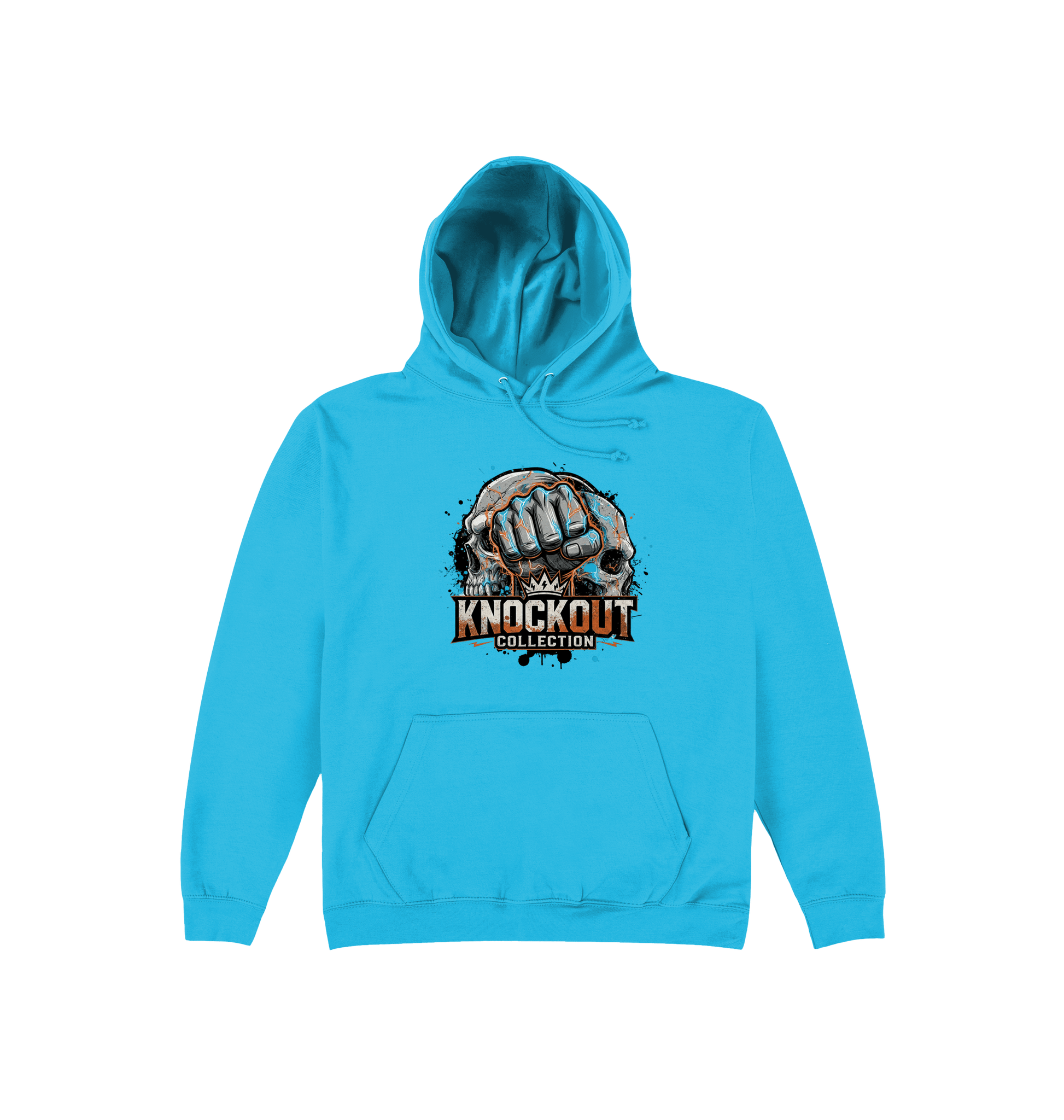 Hawaiian Blue Printed Hoody Front