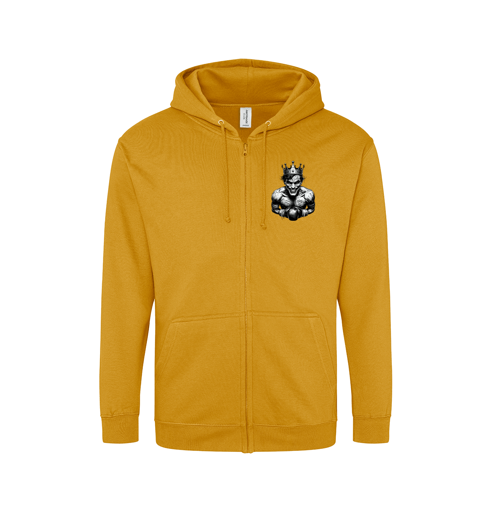 Mustard Zip hoody Front