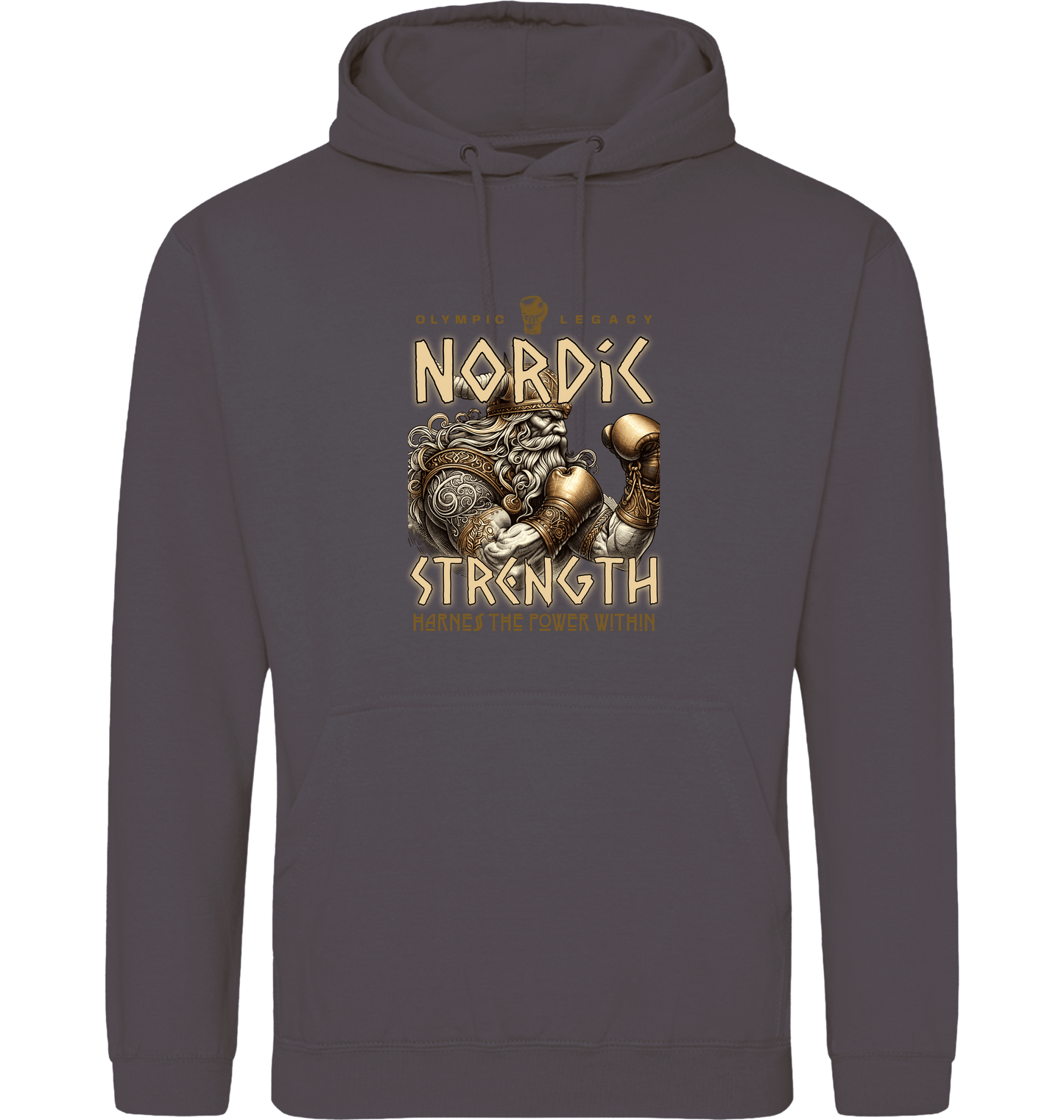 Steel Grey Printed Hoody Front
