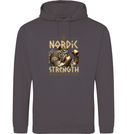 Steel Grey Printed Hoody Front