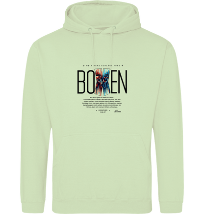 Pistachio Green Printed Hoody Front