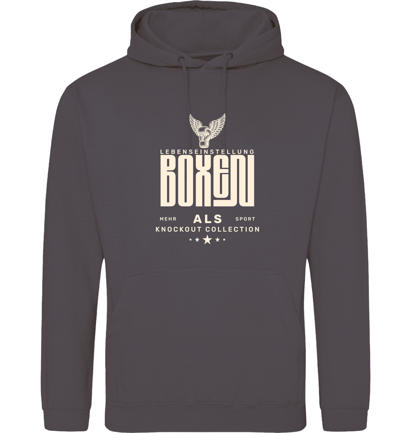 Steel Grey Printed Hoody Front