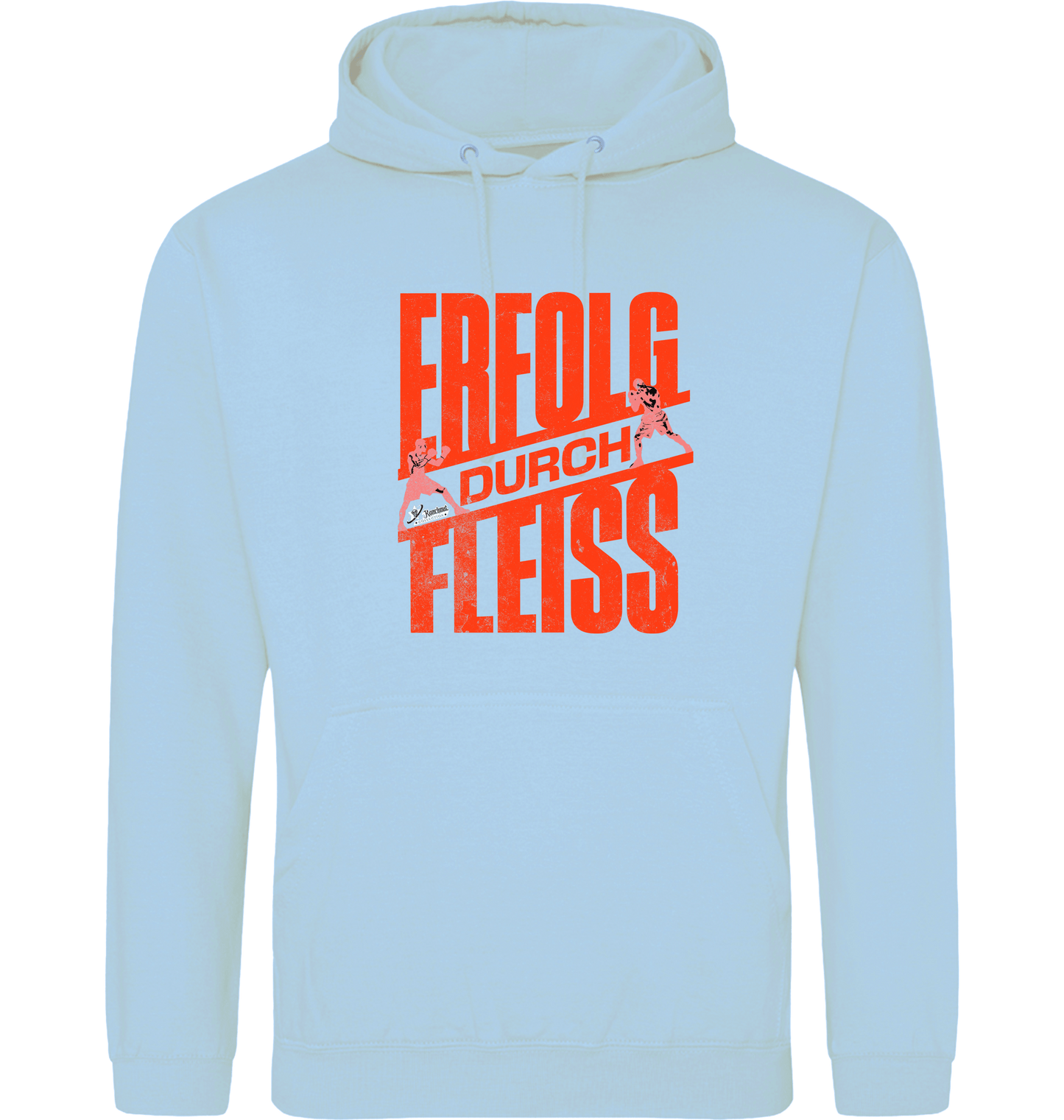 Ice Blue Printed Hoody Front